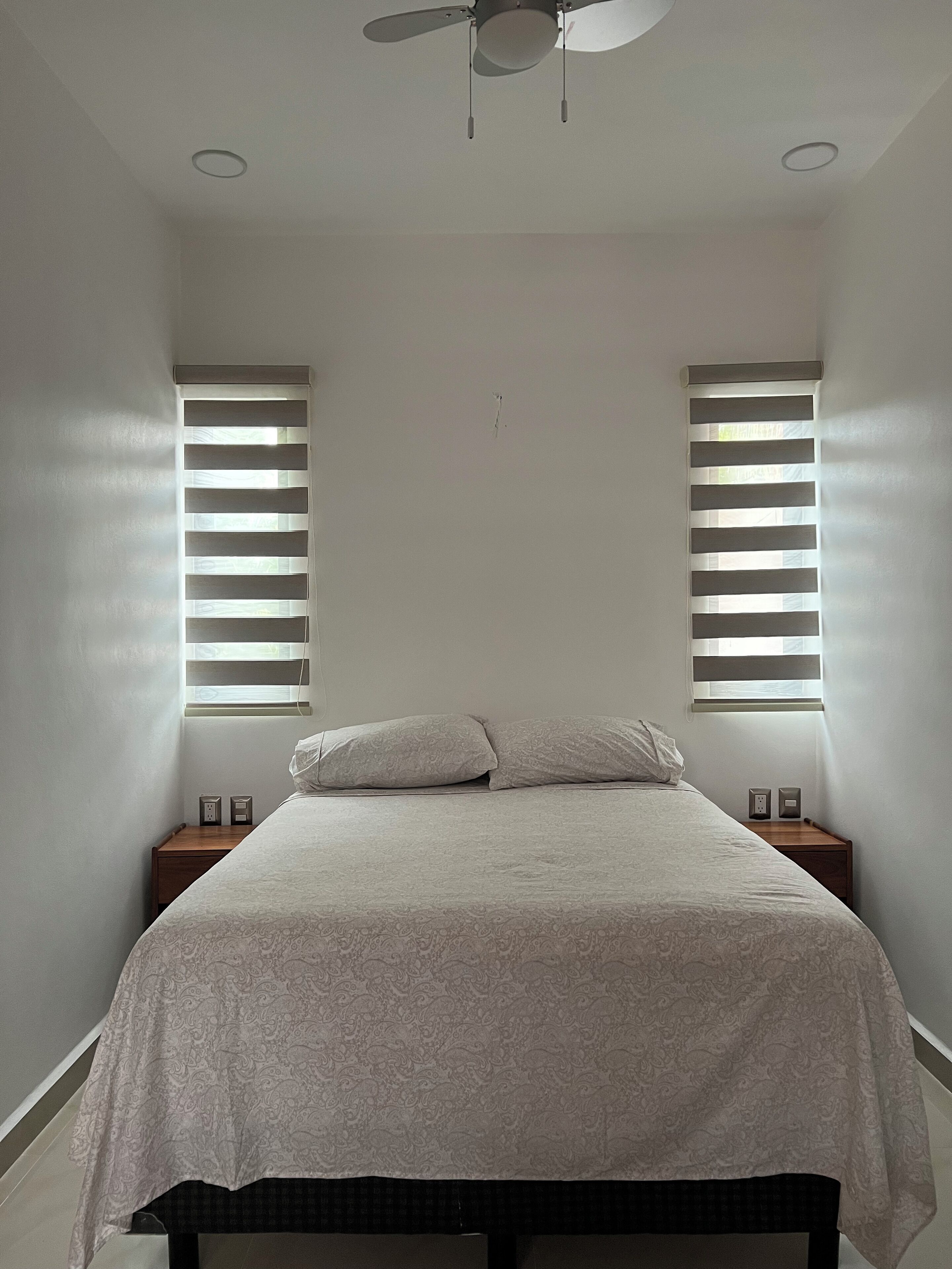 Premium bedding, down duvets, individually decorated