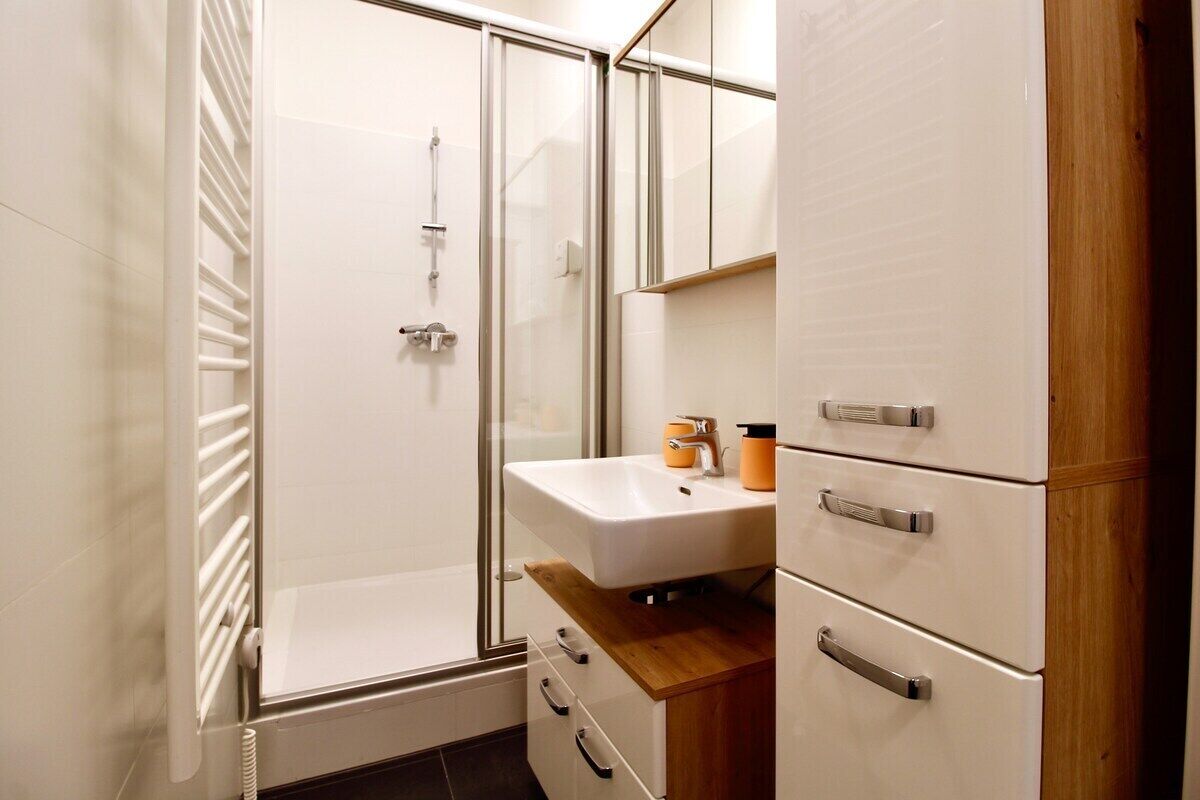 Een douche, een haardroger