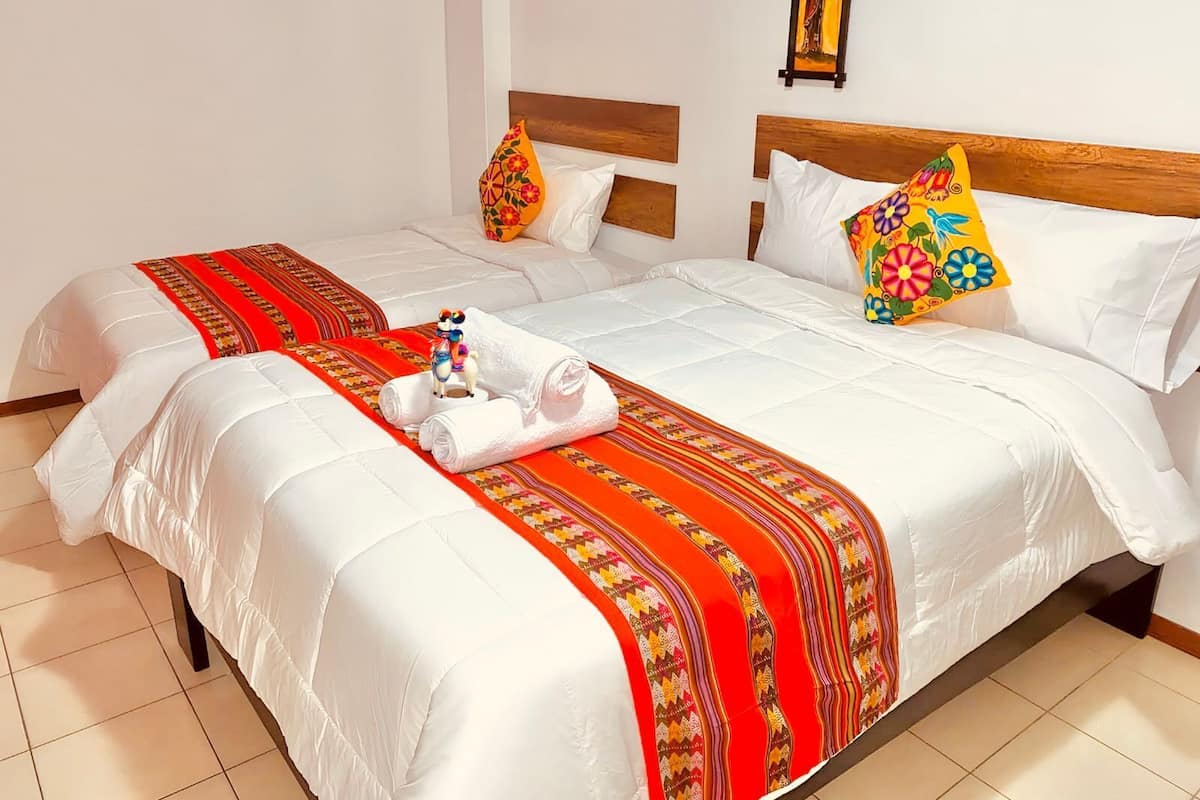 Standard Twin Room, City View | Desk, laptop workspace, free WiFi