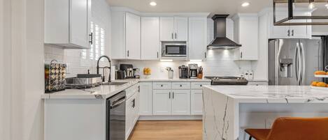 Microwave, oven, stovetop, dishwasher