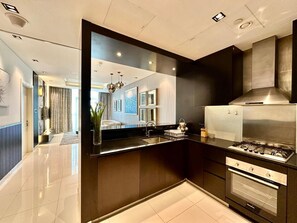 Appartement Deluxe, vue ville | Cuisine privée