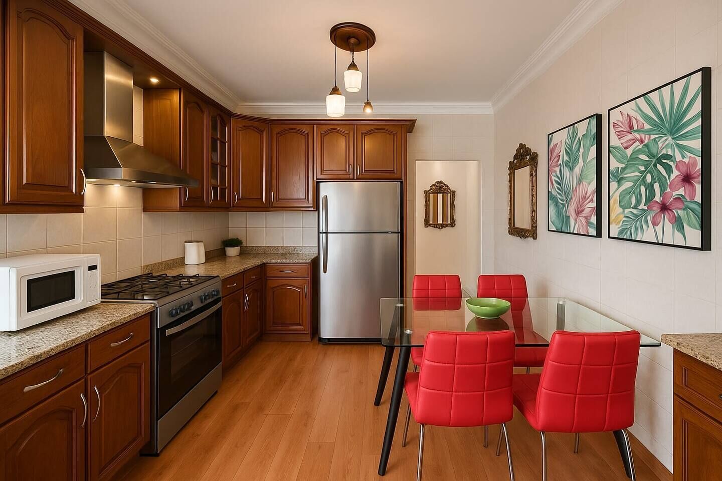 家庭公 寓, 阳台, 城市景观 | 私人厨房