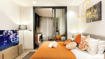 Apartamento, 1 quarto, sacada, vista para a cidade | Comodidades do quarto