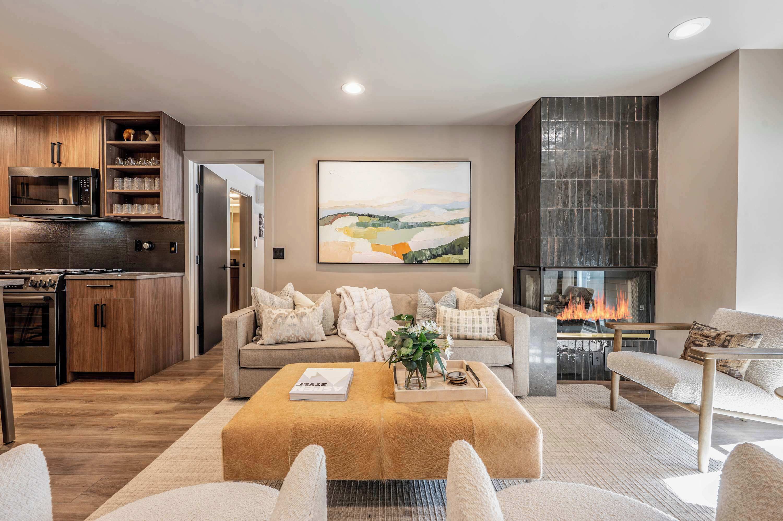 TV, fireplace, stereo, offices