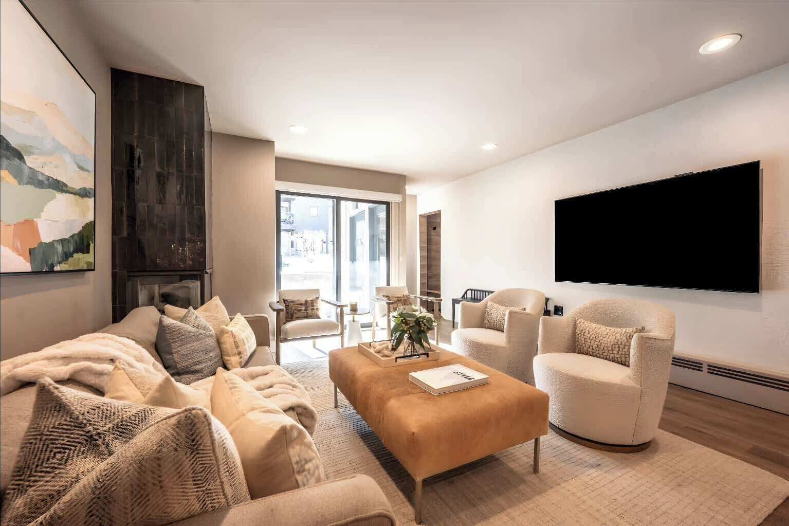 TV, fireplace, stereo, offices