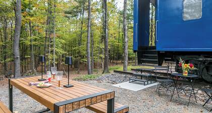 Authentic 1940s Pullman Train Car Nestled in Bucolic Catskill Woods