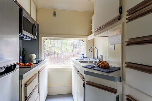 Authentic 1940s Pullman Train Car Nestled in Bucolic Catskill Woods