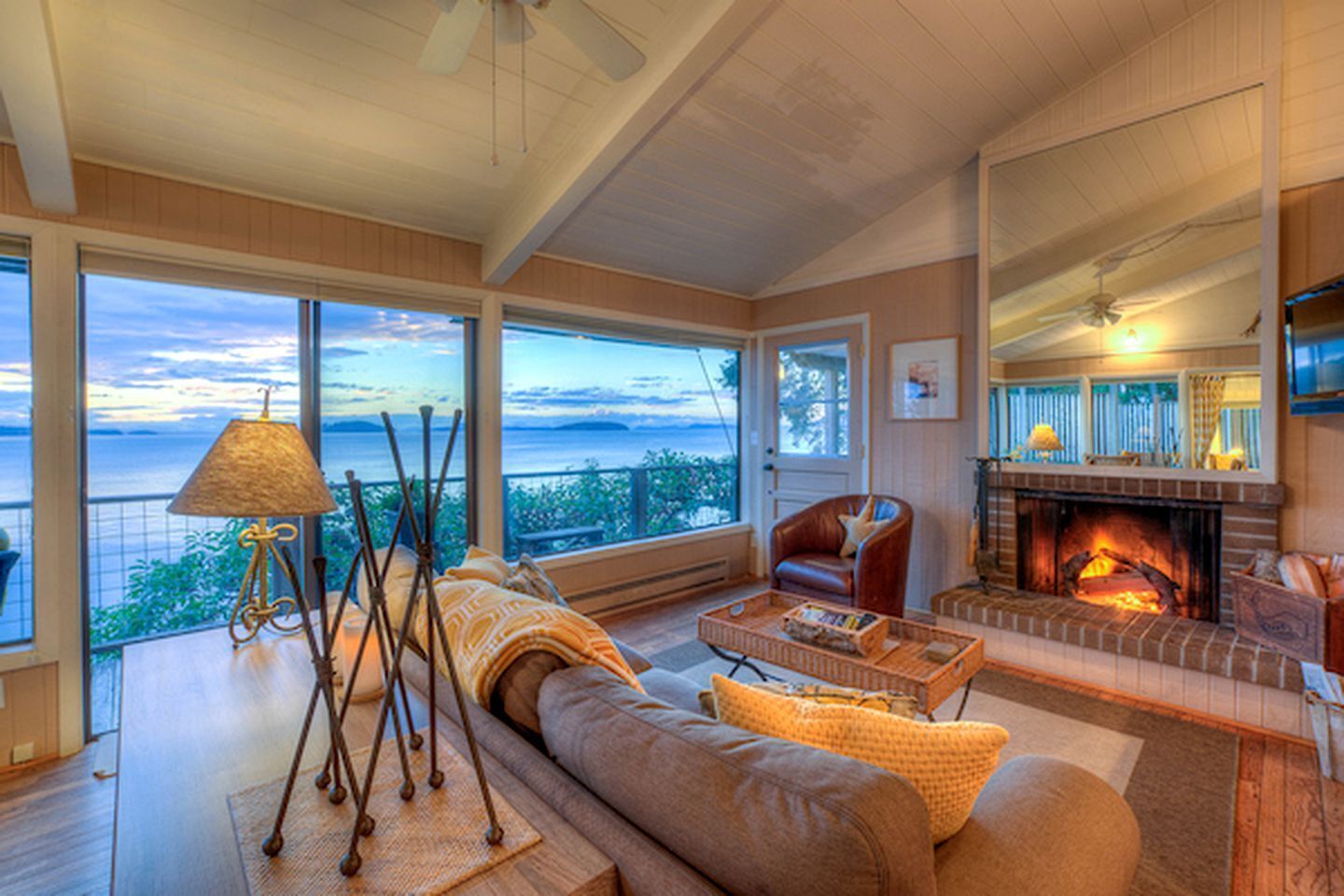 TV, fireplace, DVD player, video library
