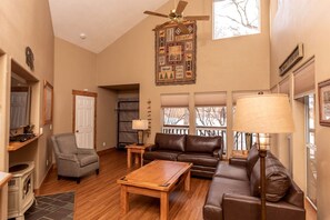 TV, fireplace, DVD player