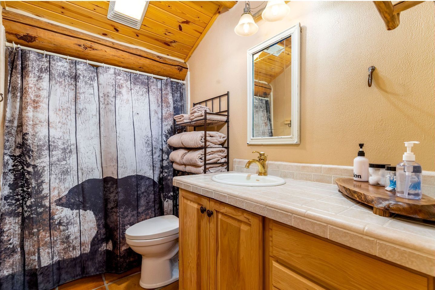 Hair dryer, towels