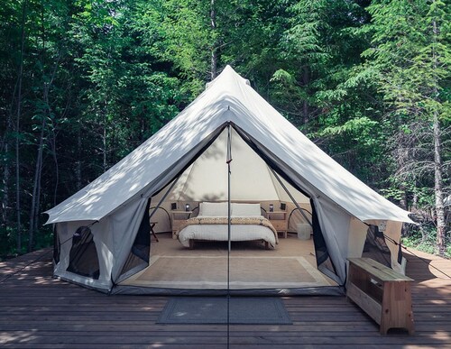 Carson Glamping Escapes in this Wonderful Bell Tent Rental in Washington