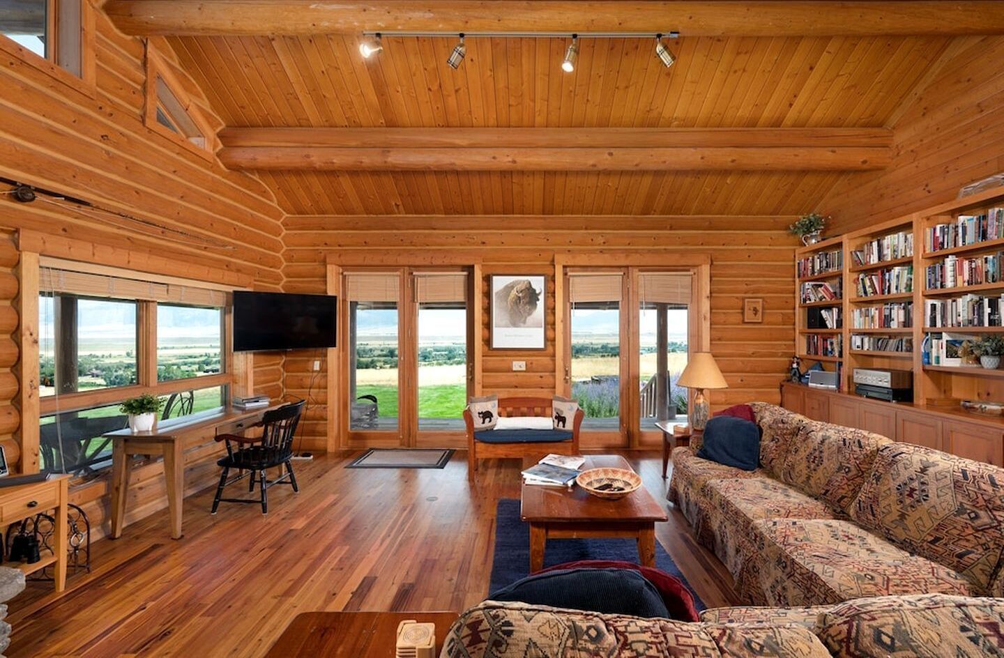TV, fireplace, DVD player, video library