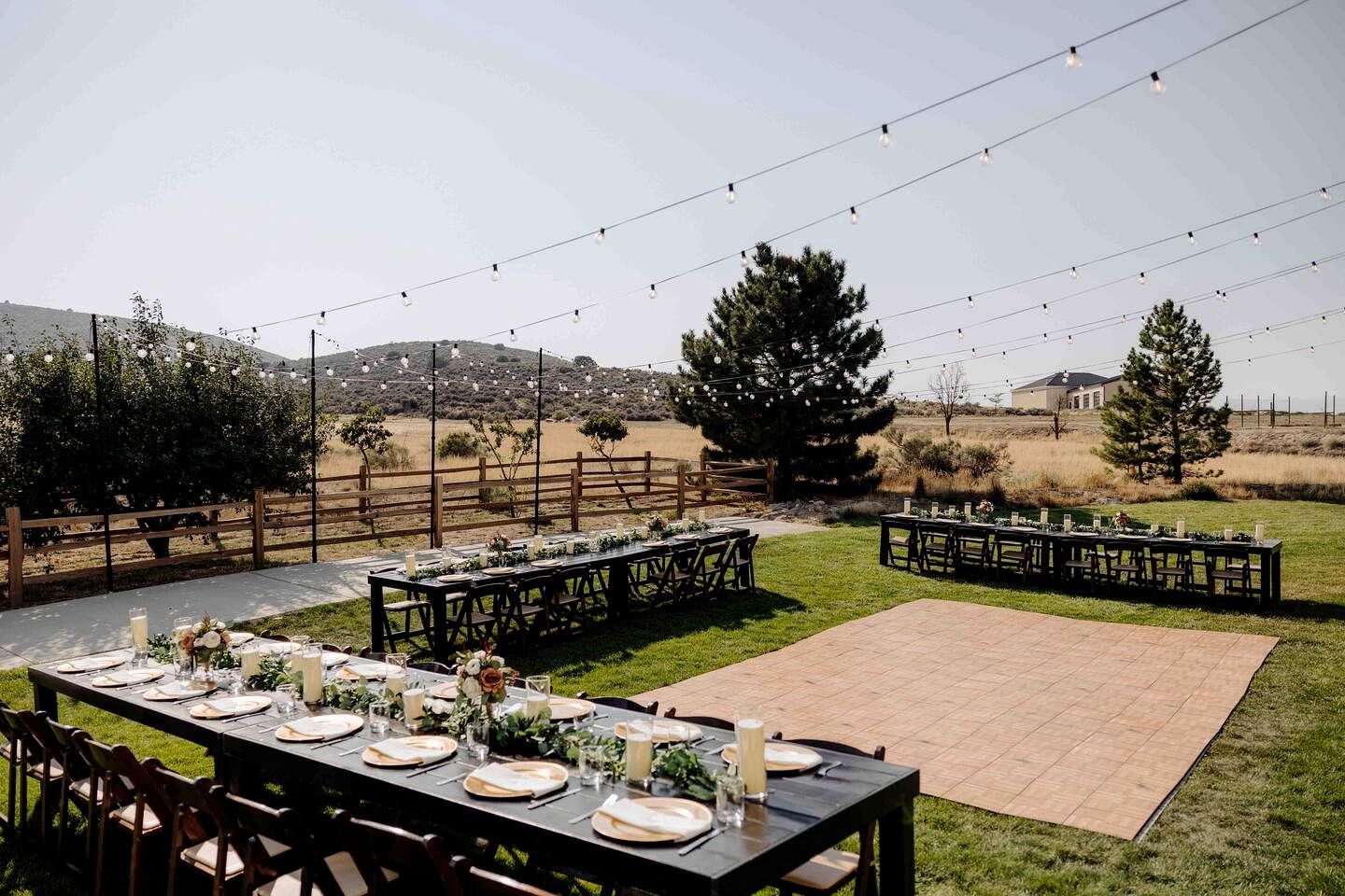 Outdoor banquet area