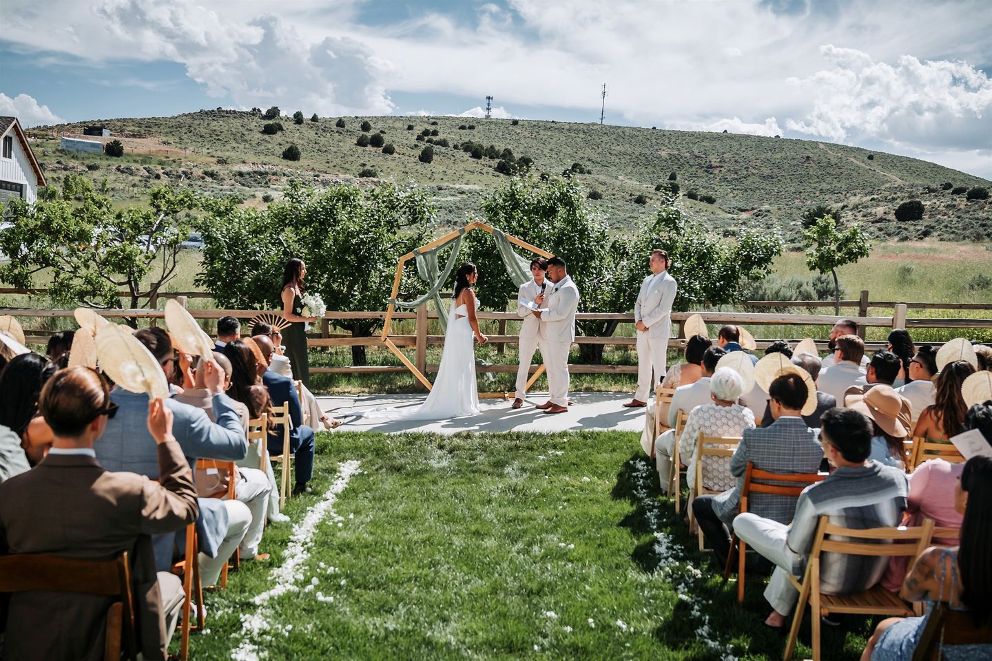 Outdoor banquet area