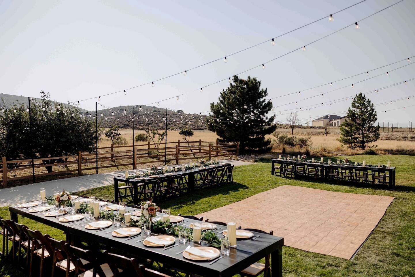 Outdoor banquet area