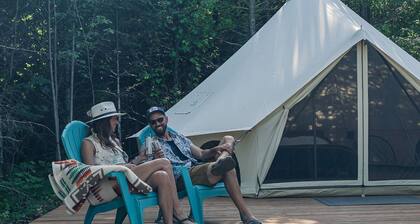 Cute Bell Tent in Carson for Columbia Gorge Glamping in Washington