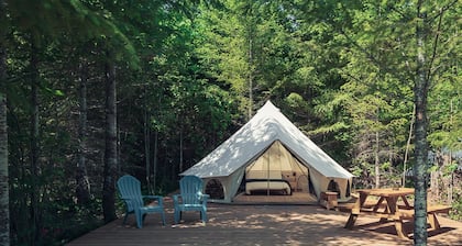 Cute Bell Tent in Carson for Columbia Gorge Glamping in Washington