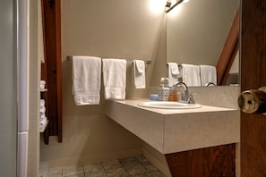 Hair dryer, towels