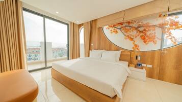 Habitación doble ejecutiva, balcón, vista a la bahía | Balcón