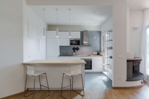 Apartment, 3 Bedrooms, Balcony | Private kitchen | Fridge, microwave, oven, stovetop - Galatea Seaview by Wonderful Italy (Aci Castello)