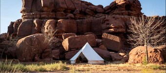Intimate Glamping Tent near Arches National Park for a Memorable Couples Escape in Moab, Utah