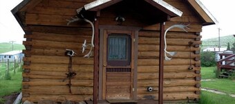 Charming Log Cabin with Mountain Views near Trails in Pony, Montana