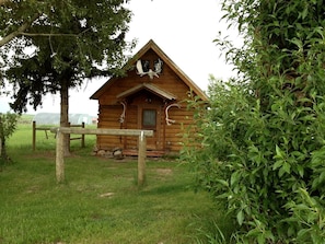 Exterior - Charming Log Cabin with Mountain Views near Trails in Pony, Montana (Pony)