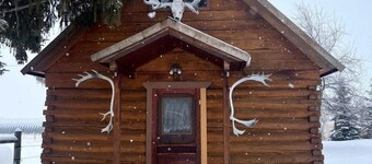 Charming Log Cabin with Mountain Views near Trails in Pony, Montana