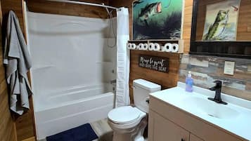 Hair dryer, soap, shampoo