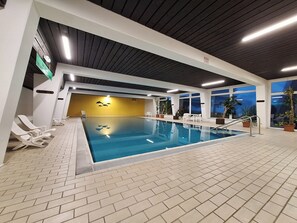 Indoor pool, a heated pool