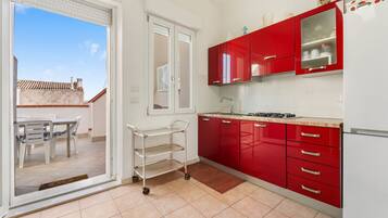 Fridge, oven, stovetop, dishwasher