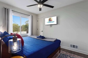 4 habitaciones, tabla de planchar con plancha, cuna de viaje y wifi 