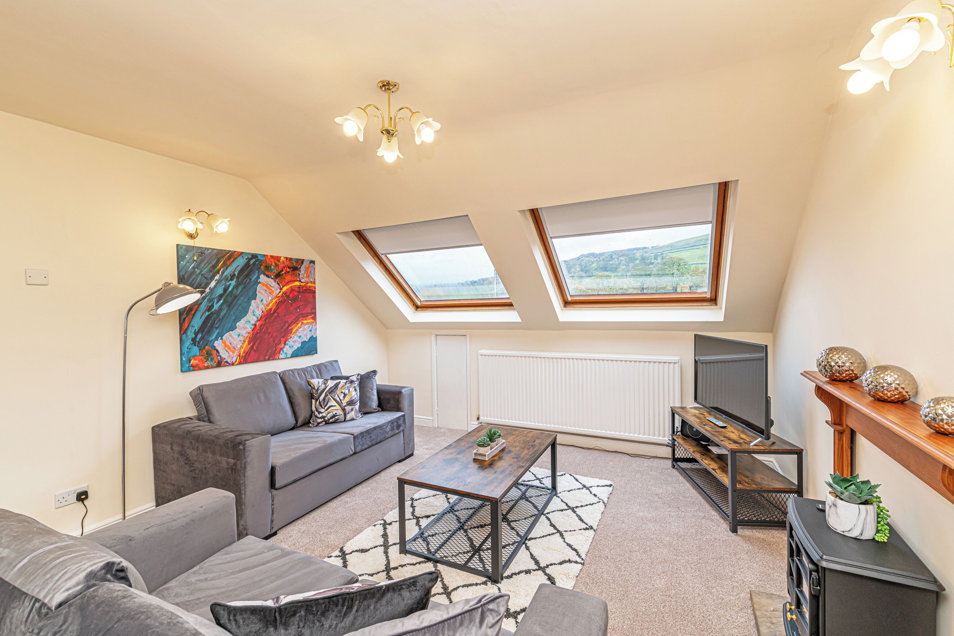 Classic Apartment, 3 Bedrooms, Non Smoking | Living area | Flat-screen TV