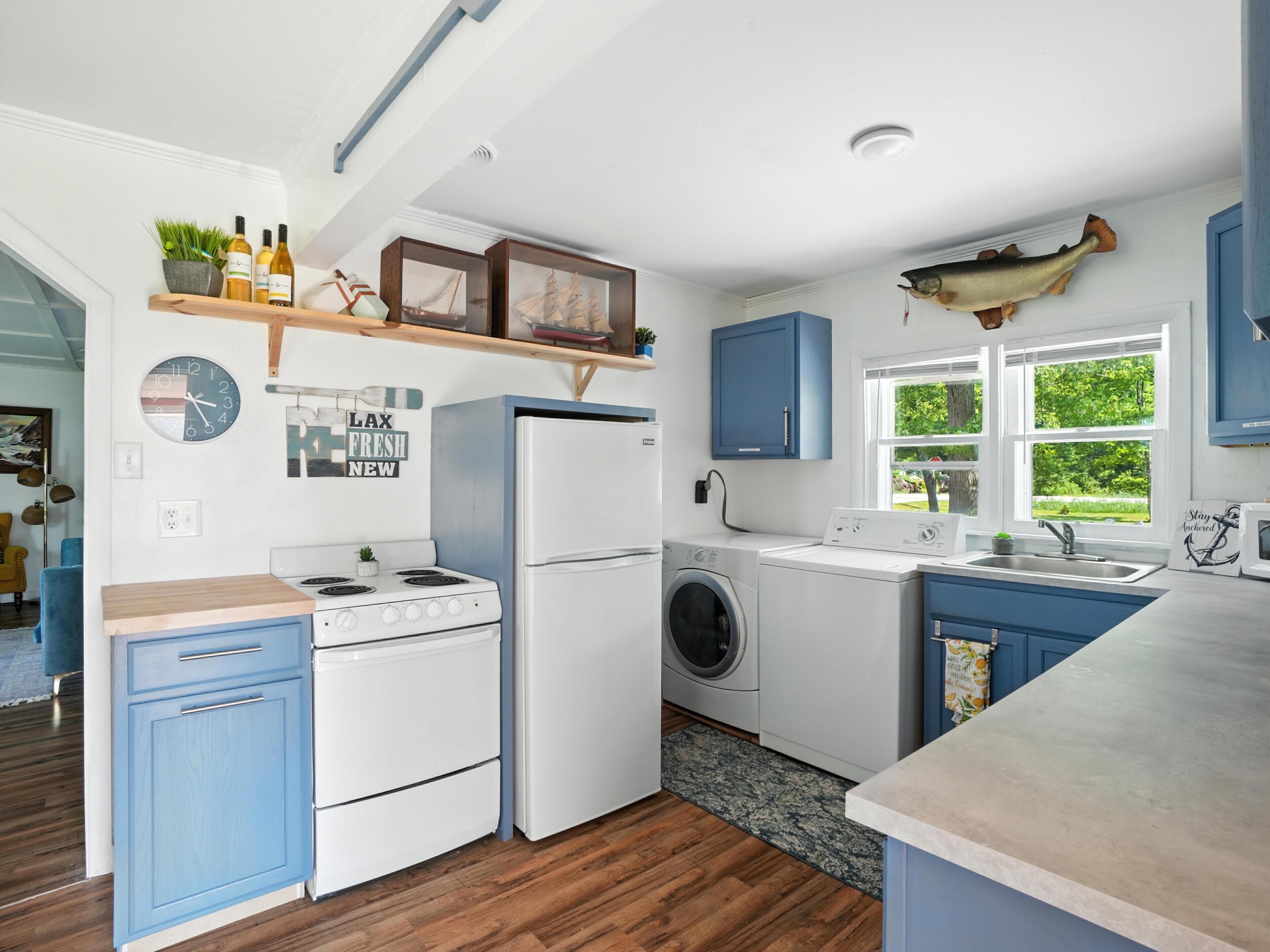 Microwave, oven, stovetop, dishwasher