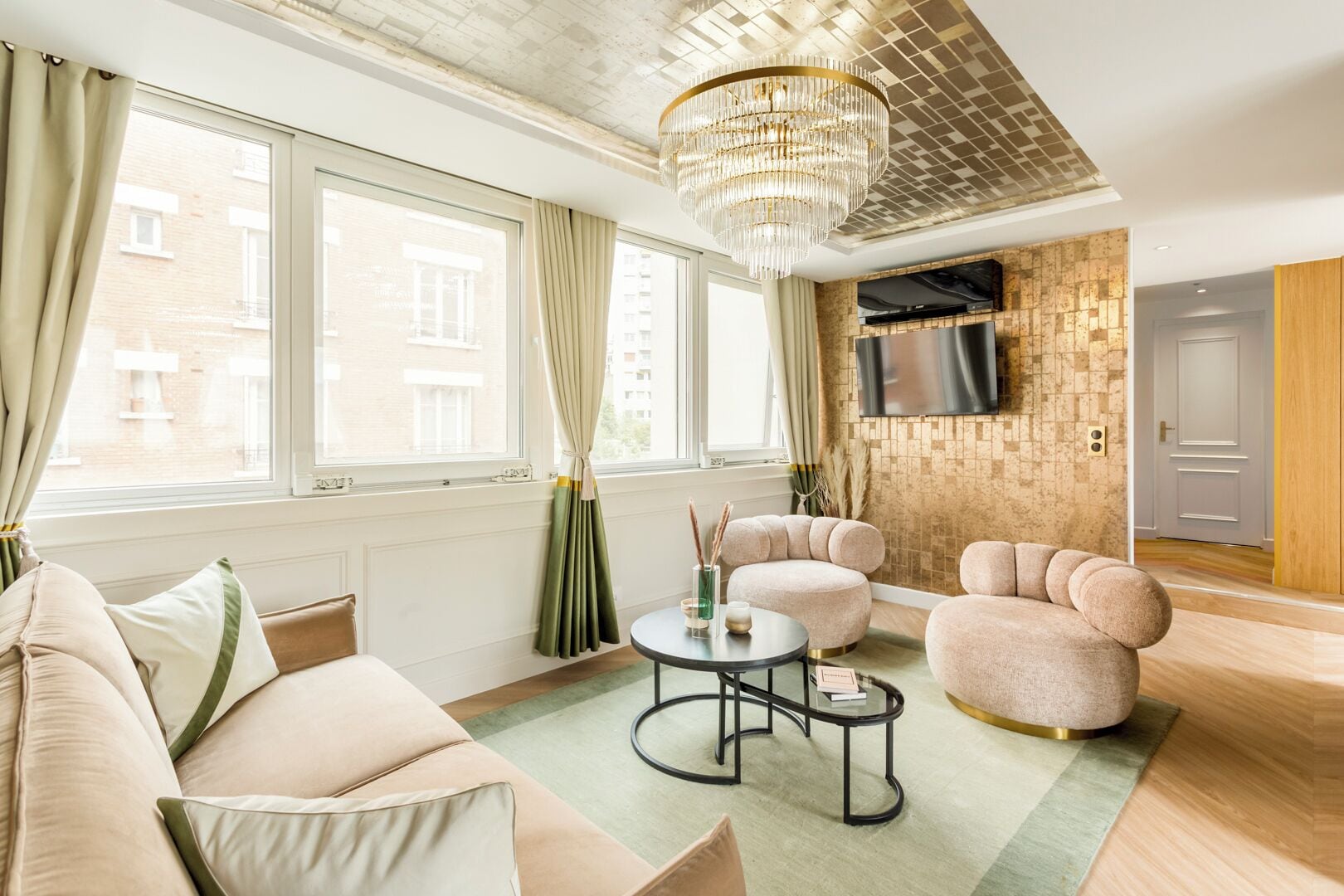 Apartment, City View | Living area | 43-inch Smart TV with cable channels, Netflix, streaming services