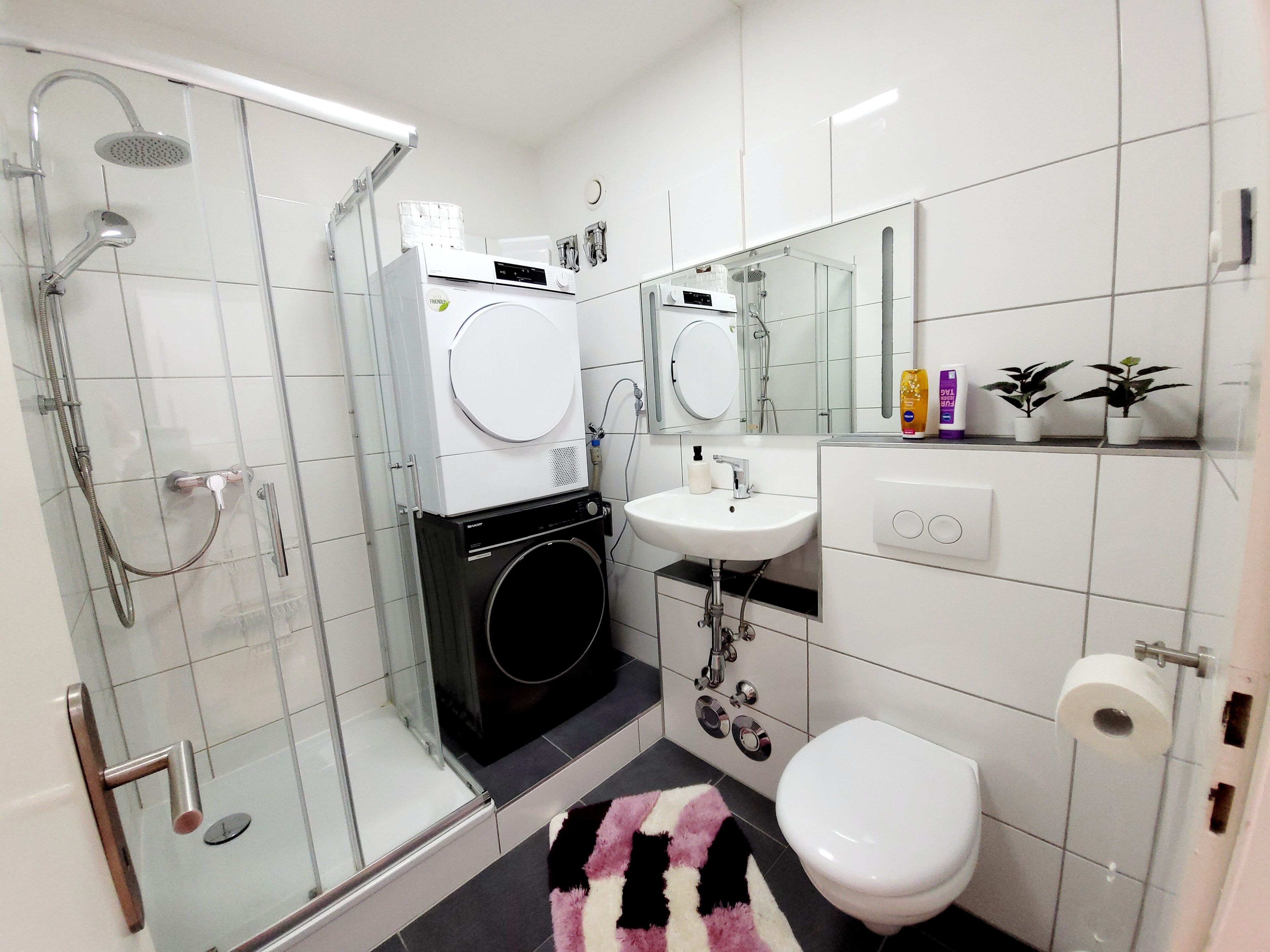 Towels, soap, toilet paper