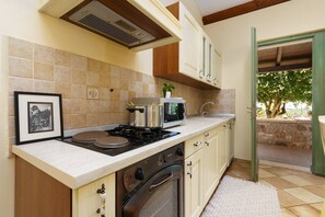 Fridge, microwave, stovetop, dishwasher