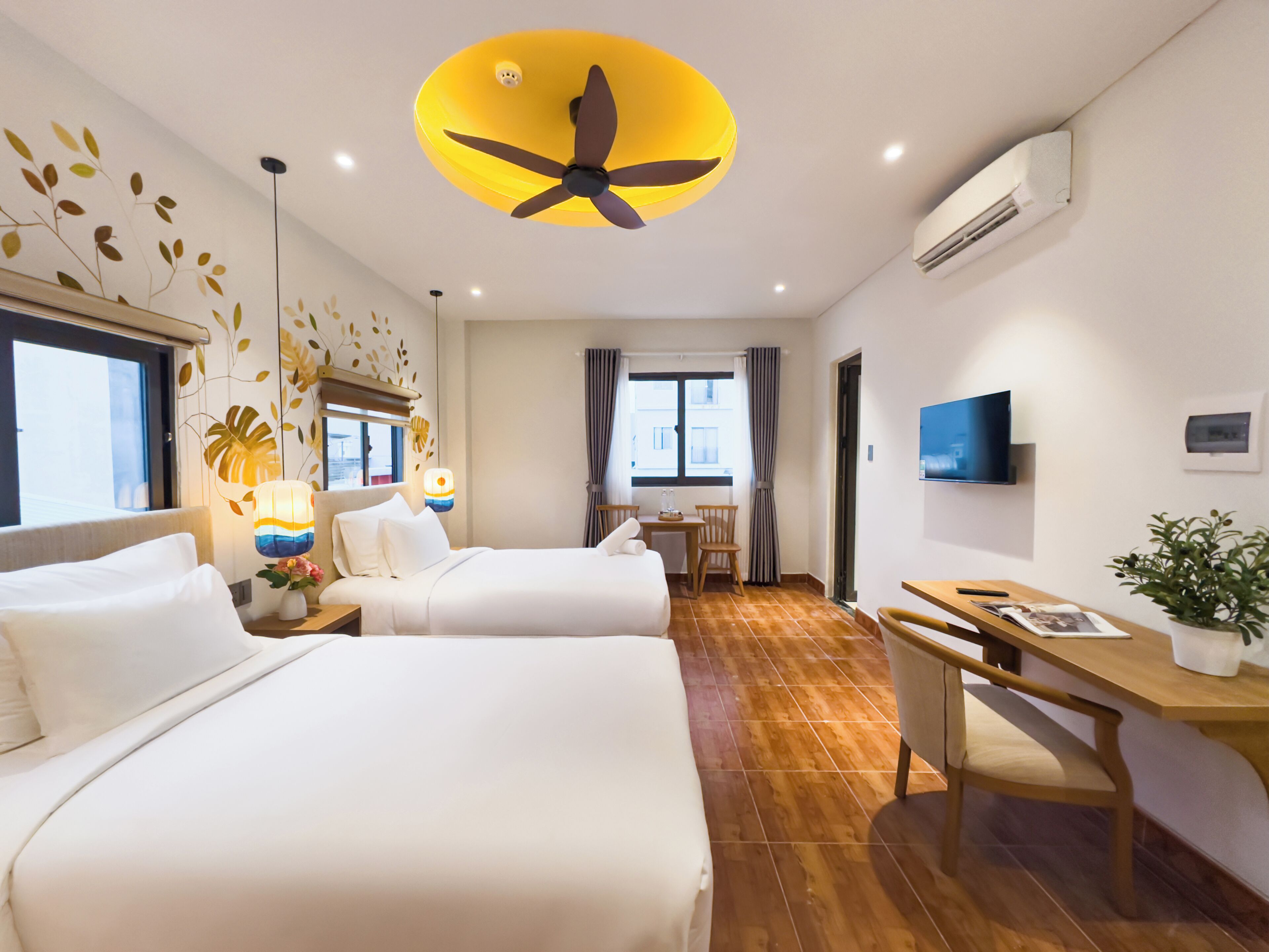 ห้องซิตี้ทวิน | ห้องเก็บเสียง, Wi-Fi ฟรี, ผ้าปูที่นอน