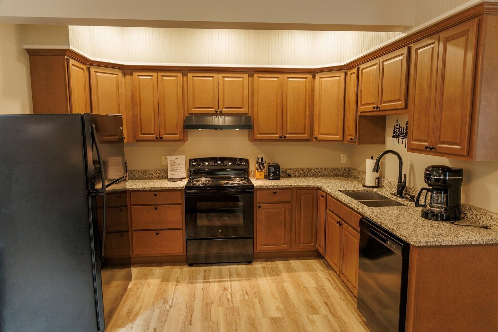 Kjøleskap, mikrobølgeovn, ovn og kokeplater