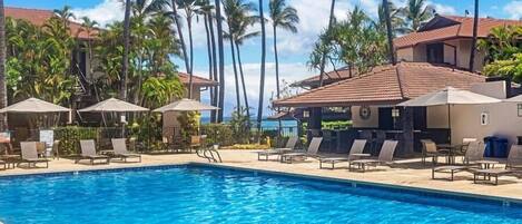 Outdoor pool, a heated pool