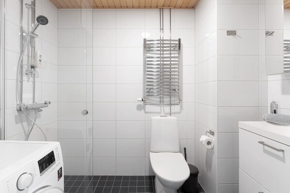 Hair dryer, towels