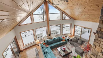 TV, fireplace, table football, offices