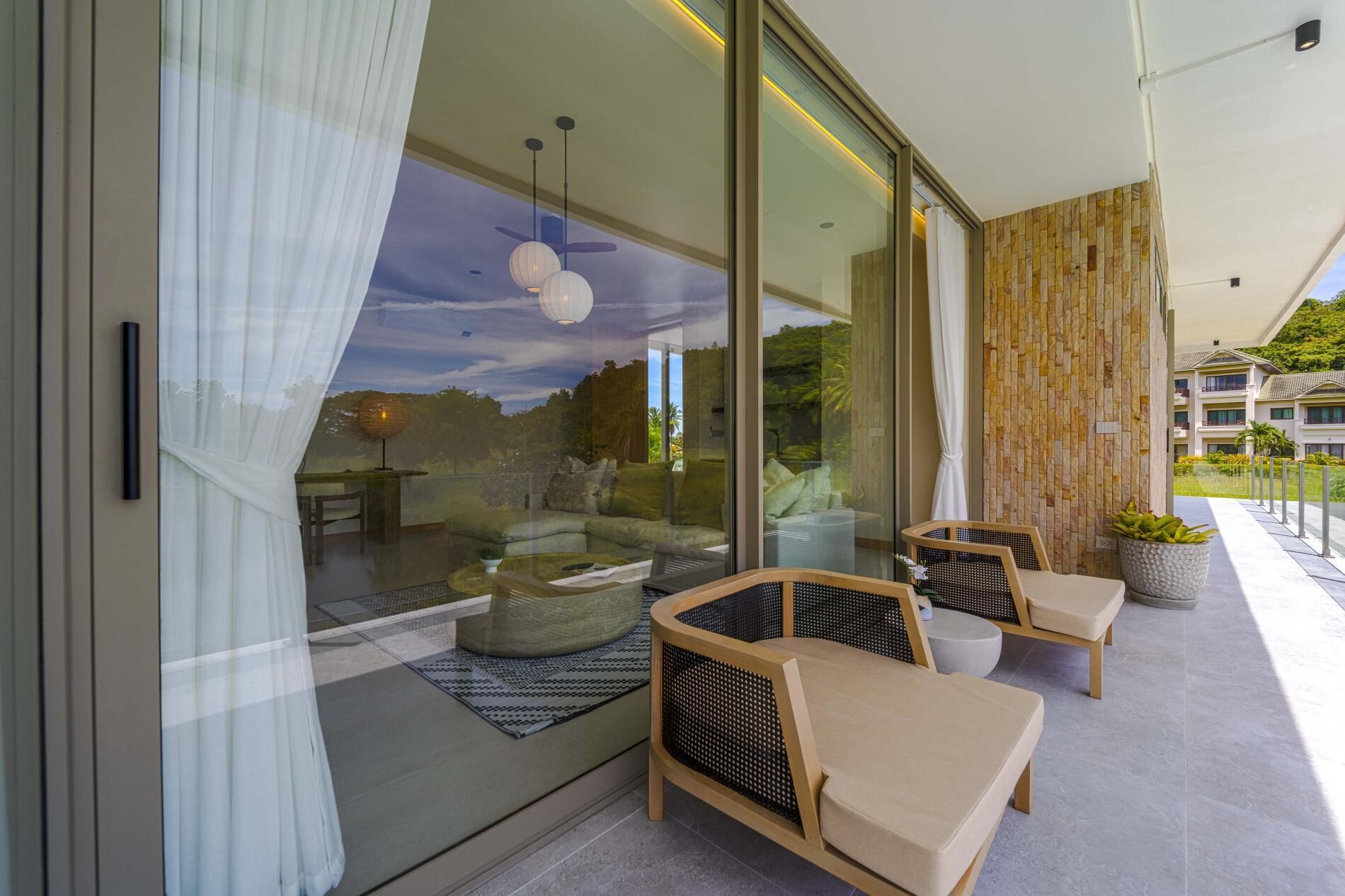 Villa, uitzicht op bergen | Balkon