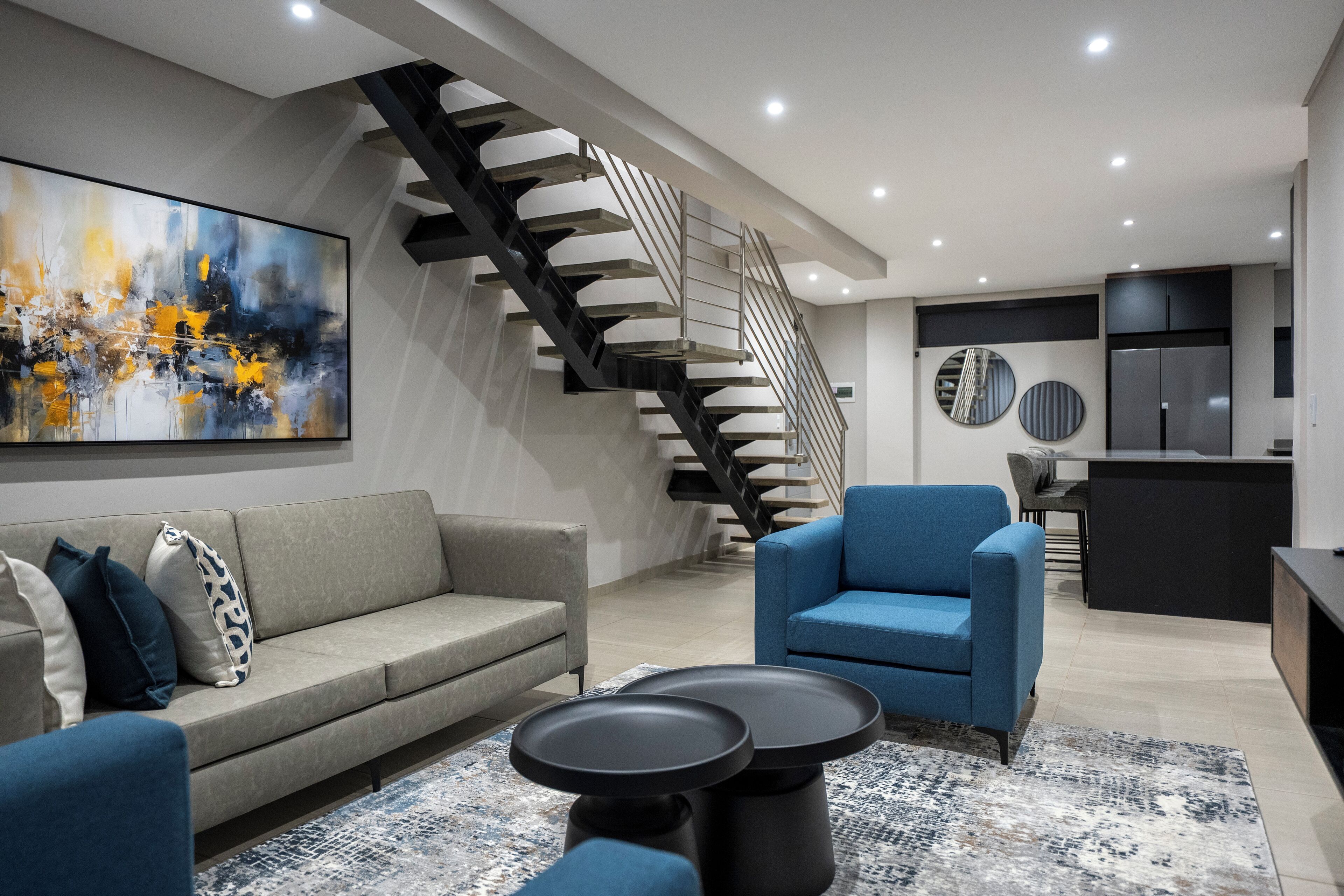 Penthouse Executive, 4 phòng ngủ, ban công, quang cảnh thành phố | Khu phòng khách