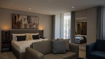 In-room safe, desk, laptop workspace, iron/ironing board