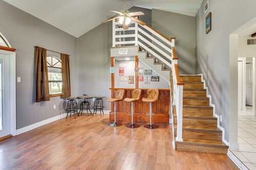 Walk to Lake Placid: Family Home w/ BBQ & Bar Area