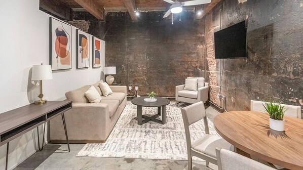 Apartment, 2 Bedrooms (2 Bedrooms) | Living area | 50-inch TV with digital channels