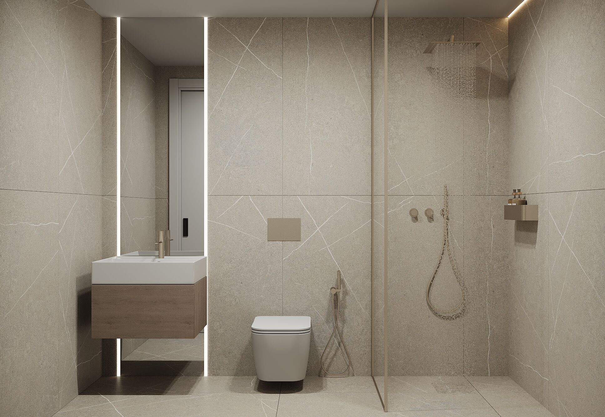 Shower, eco-friendly toiletries, hair dryer, bidet