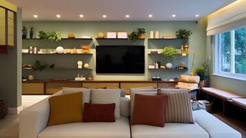 Basic Apartment | Living area | Flat-screen TV