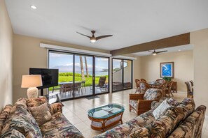Condo, 2 Bedrooms | Living area | Smart TV - Makena Surf, #f-109 2 Bedroom Condo (Kihei)